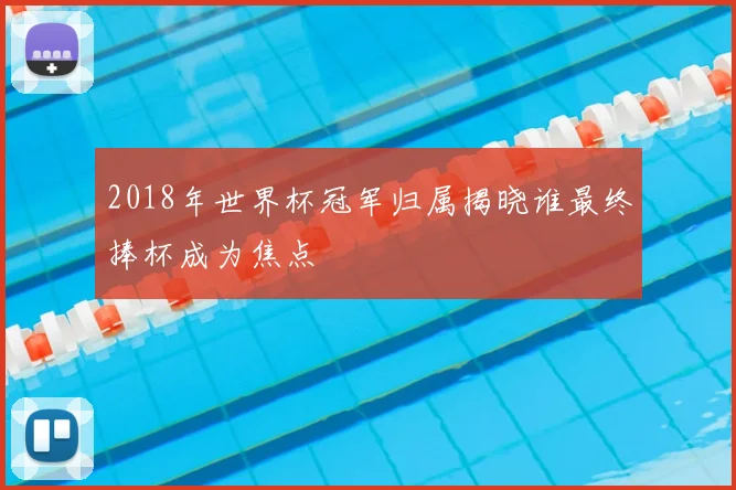 2018年世界杯冠军归属揭晓谁最终捧杯成为焦点